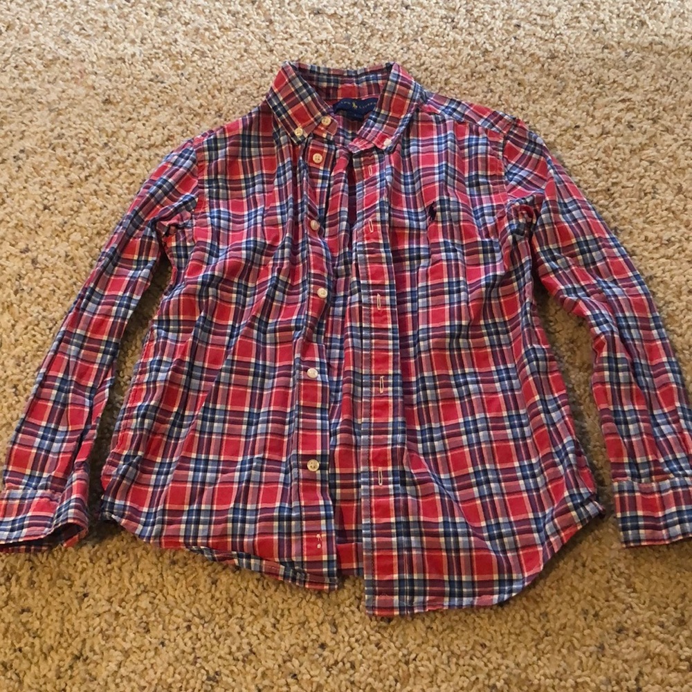 Red & Blue Plaid Ralph Lauren Button-down Shirt